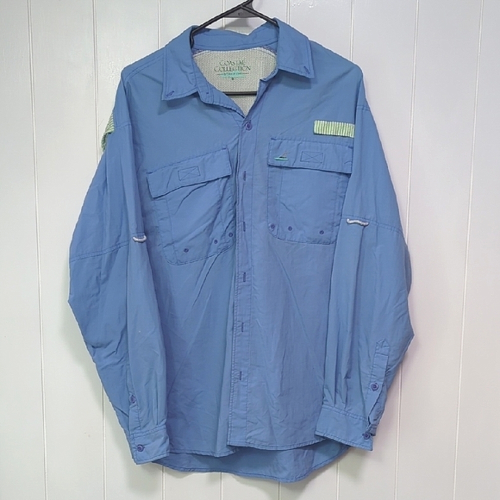 ❤️5/$25 Columbia Men's Light Blue Shirt Jacket